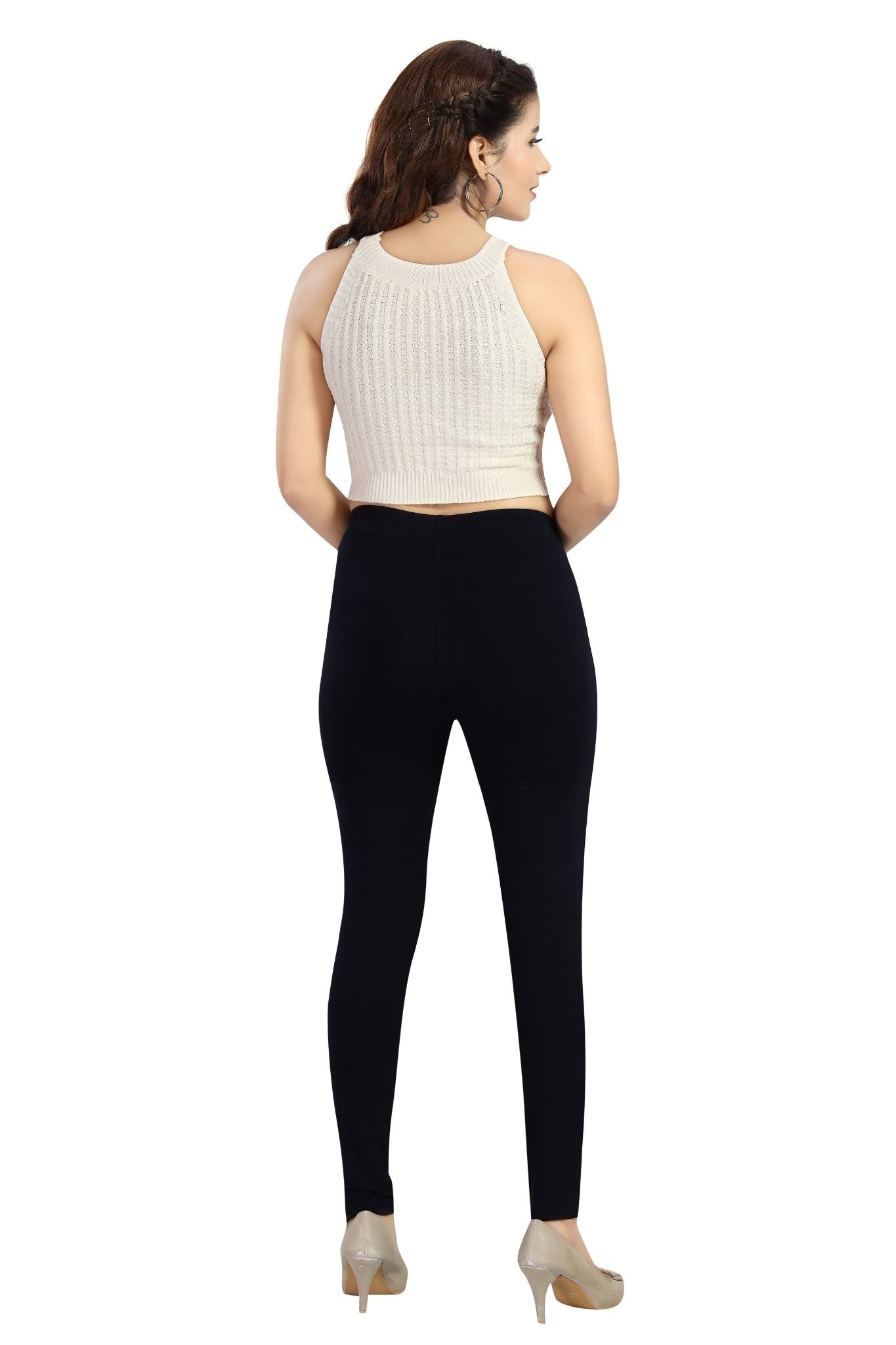 Women's Chain Pants Black Color back side