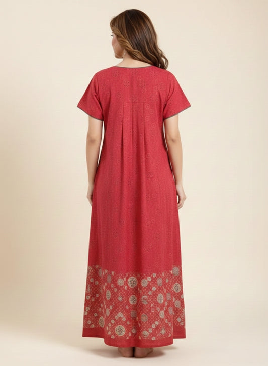 Crimson Cotton Nighty