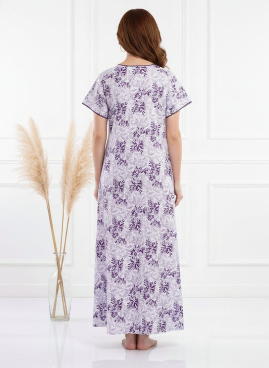 Printed Floral Cotton Nighty