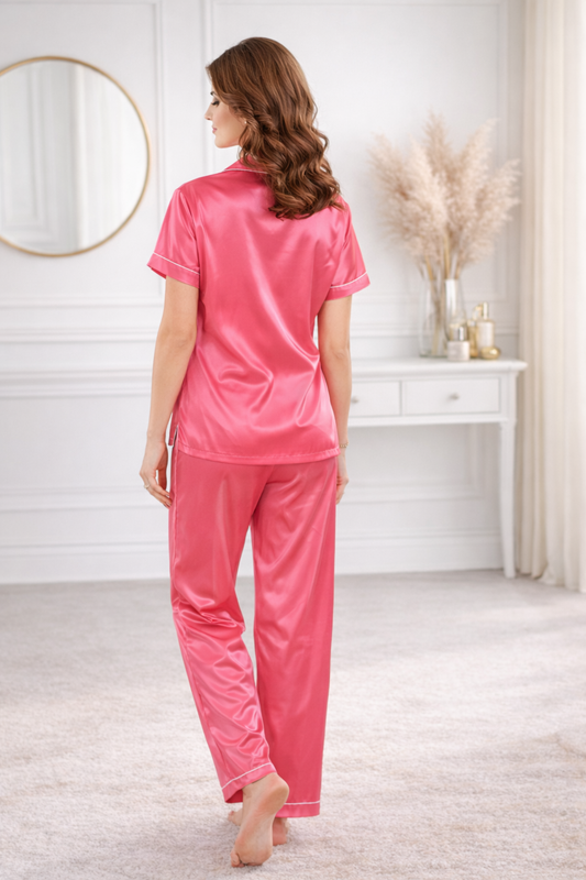Plain Satin Night suit
