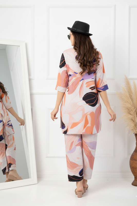 Multicolor Rayon Co-ord Set