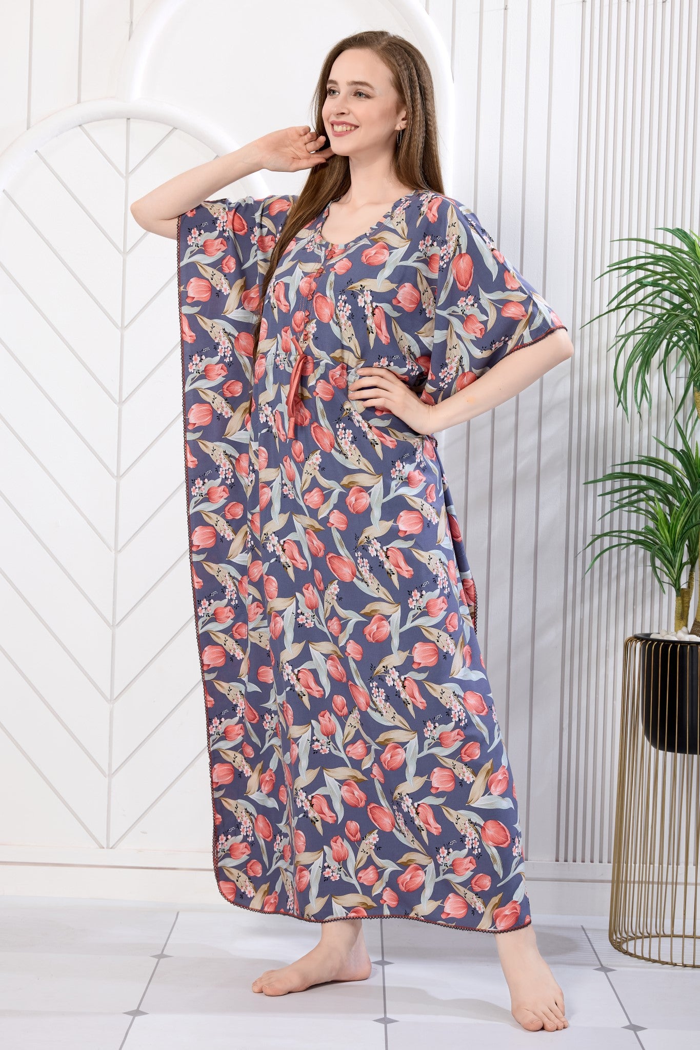 Flower Print Kaftan