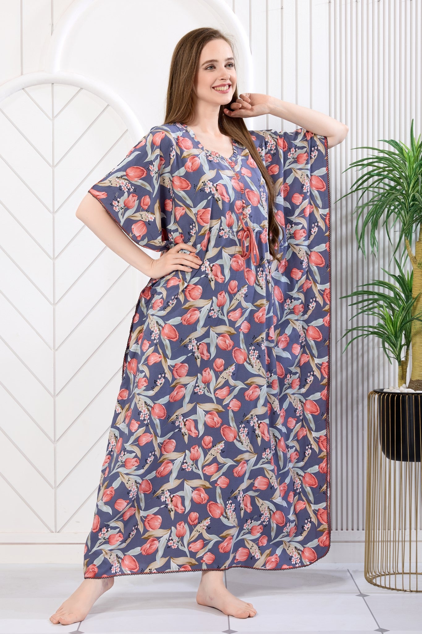 Flower Print Kaftan
