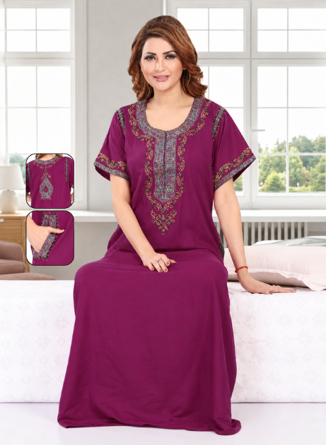 Soft Rayon Printed Nighty | Available in 6 Colors