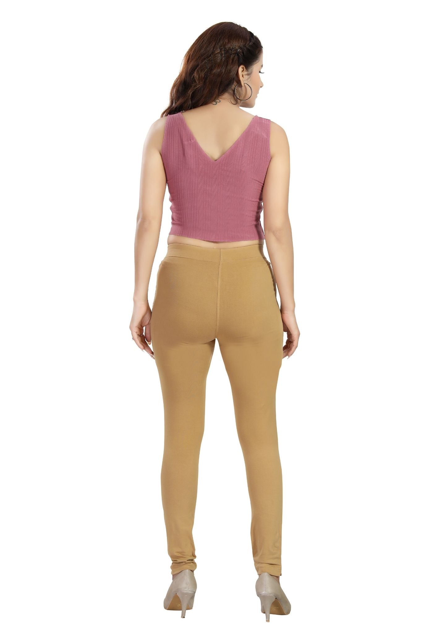 Women's Chain Pants Skin Color back side