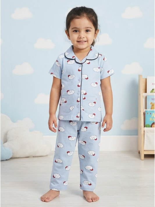 Girls Night Suit | Comfortable Daily Wear Top & Pajama Set