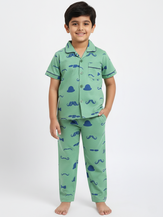 Boys Cotton Night Suit Set | T-Shirt & Pajama
