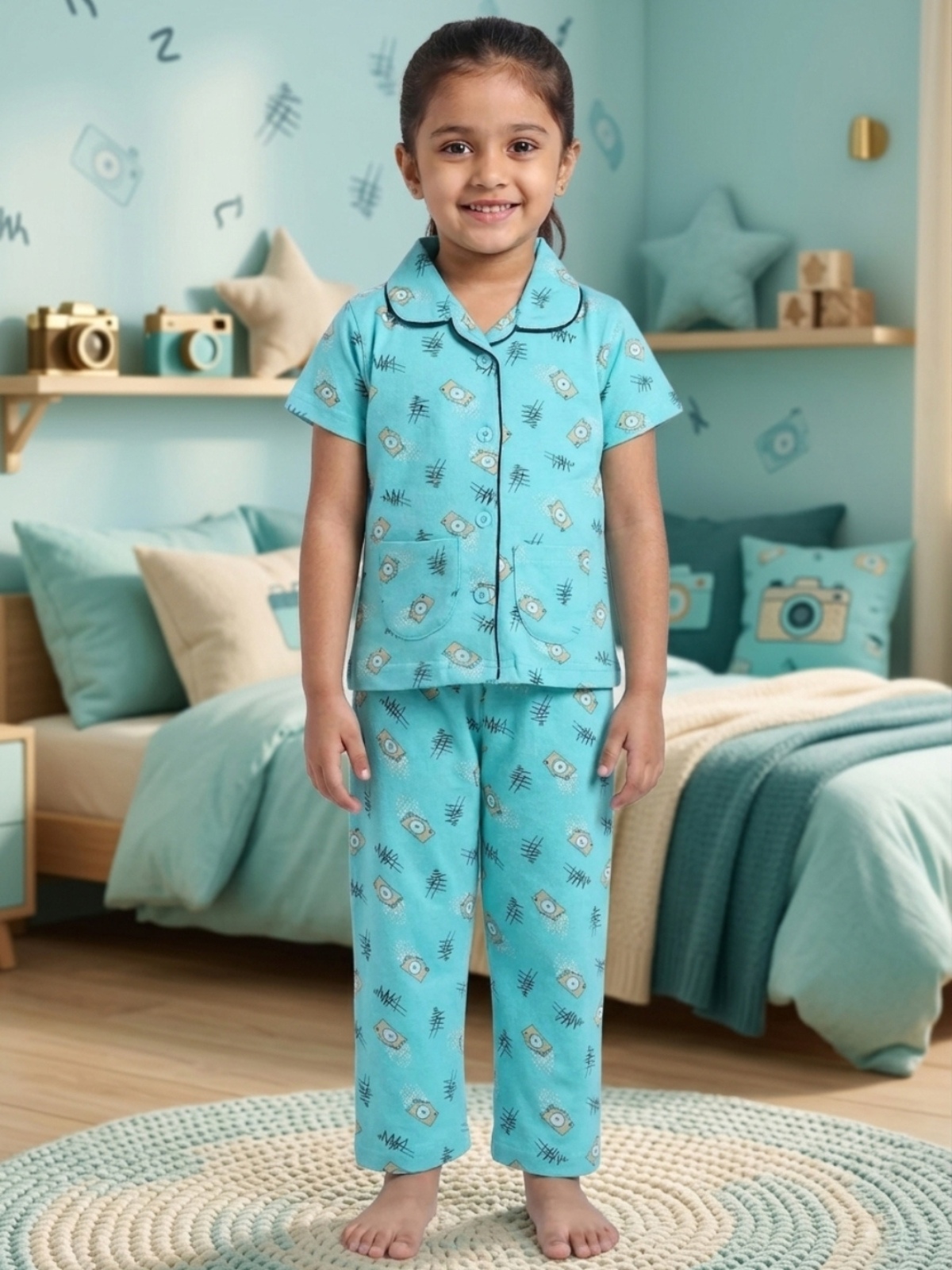 Girls Night Suit | Cotton Top & Pajama Set