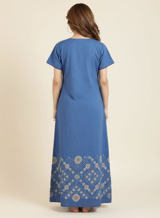 Dusty Blue Cotton Nighty