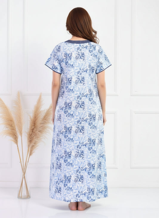 Misty blue Cotton Nighty