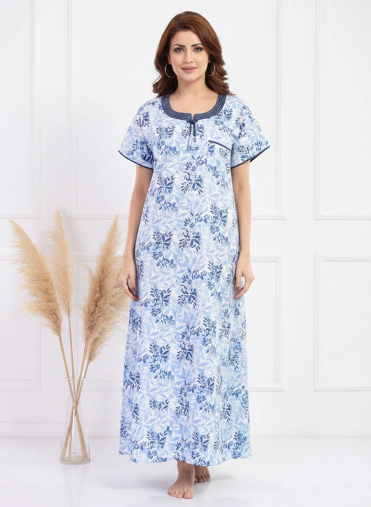 Misty blue Cotton Nighty