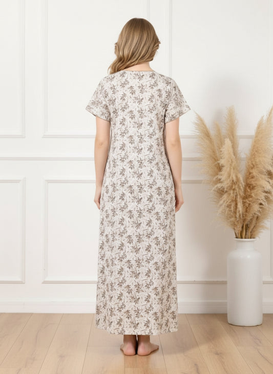 Dusty Brown Cotton Nighty