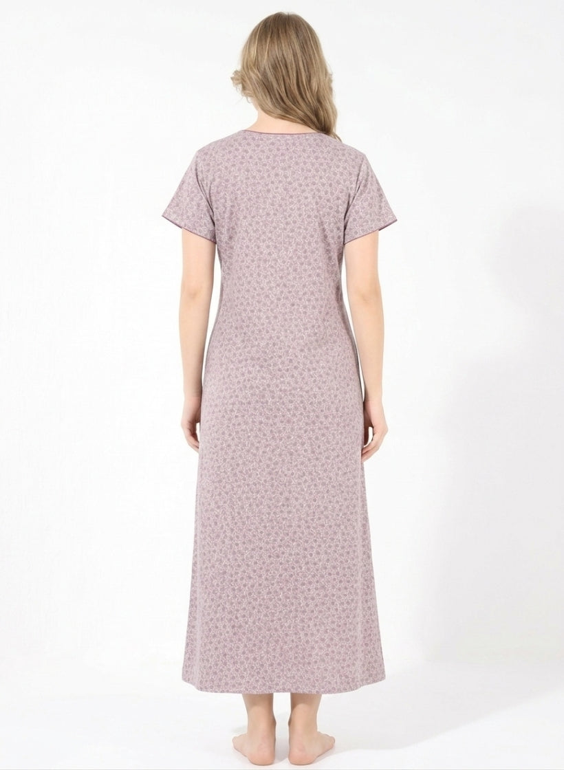 Muted Lavender Cotton Nighty