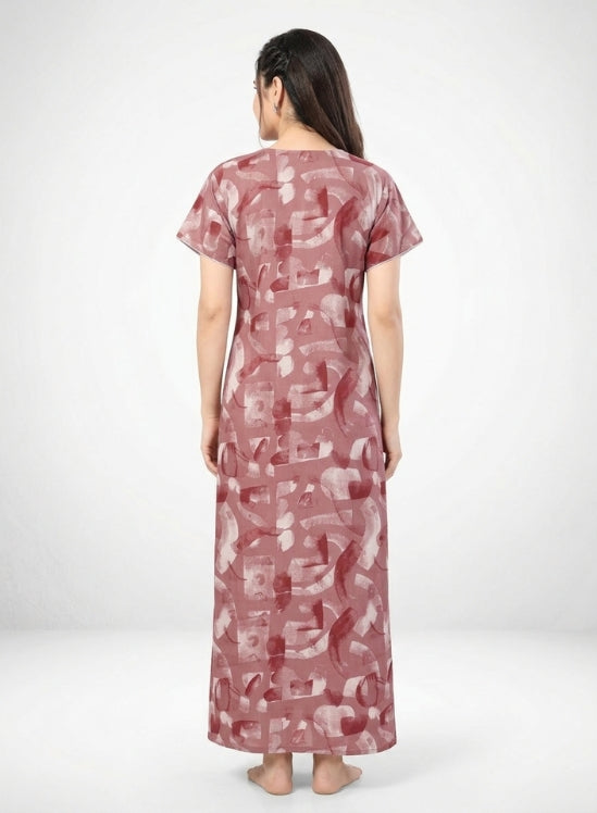 Dusty Rose Pink with Tonal Embroidered Alpine Nighty