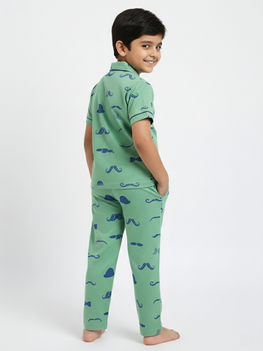 Boys Cotton Night Suit Set | T-Shirt & Pajama
