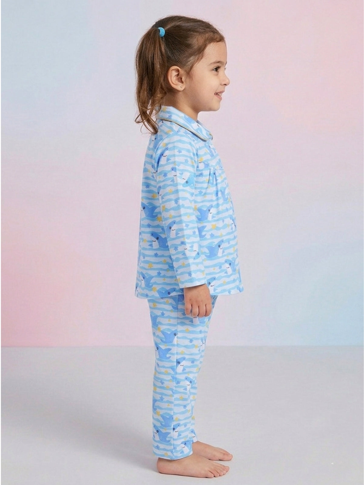 Girls Cotton Night Suit Set | Full Sleeve Top & Pajama
