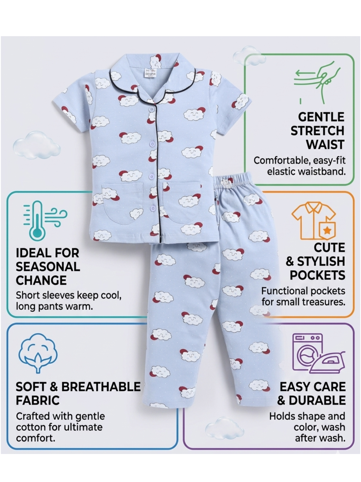 Girls Night Suit | Comfortable Daily Wear Top & Pajama Set