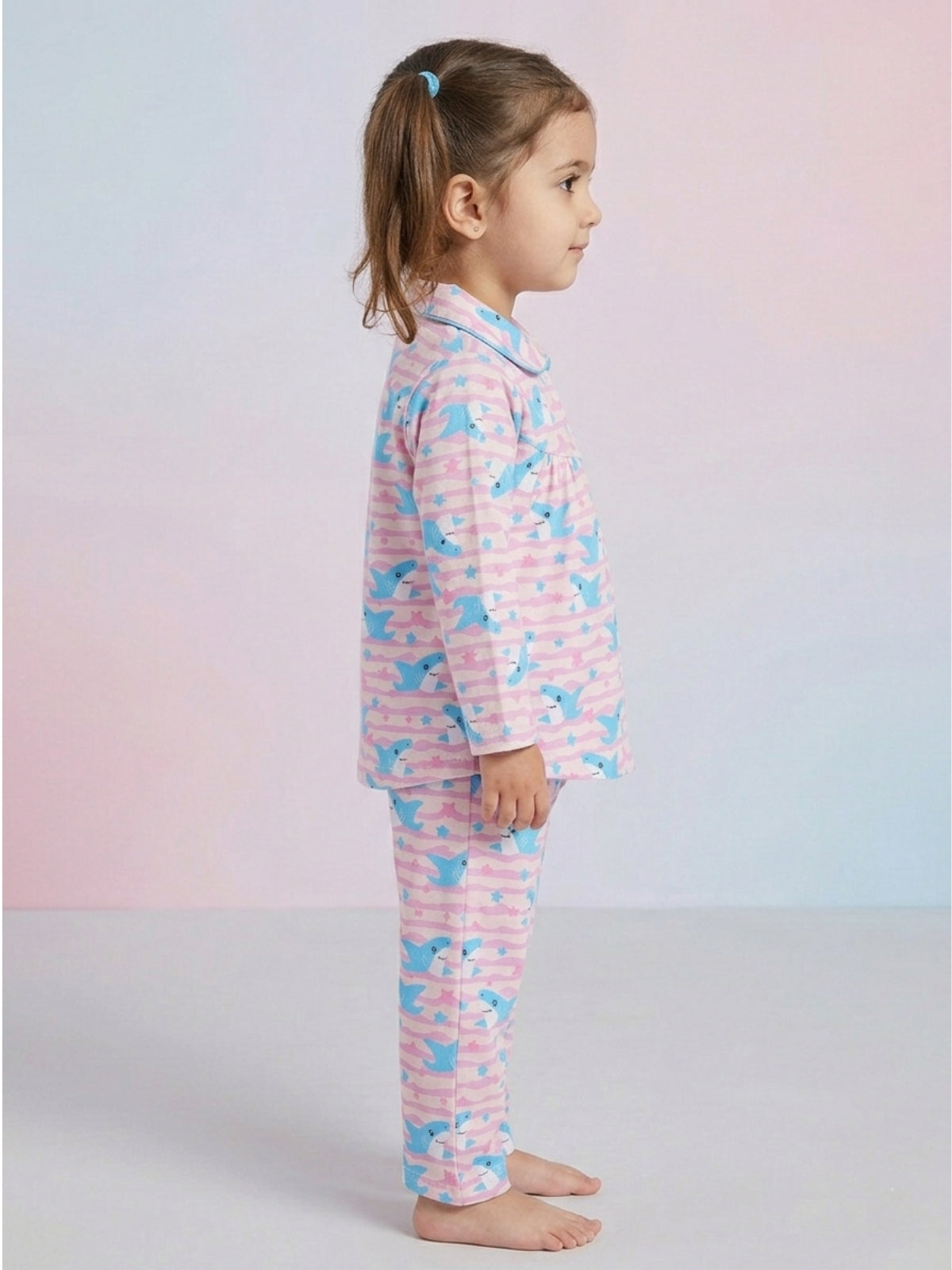 Girls Cotton Night Suit Set | Full Sleeve Top & Pajama