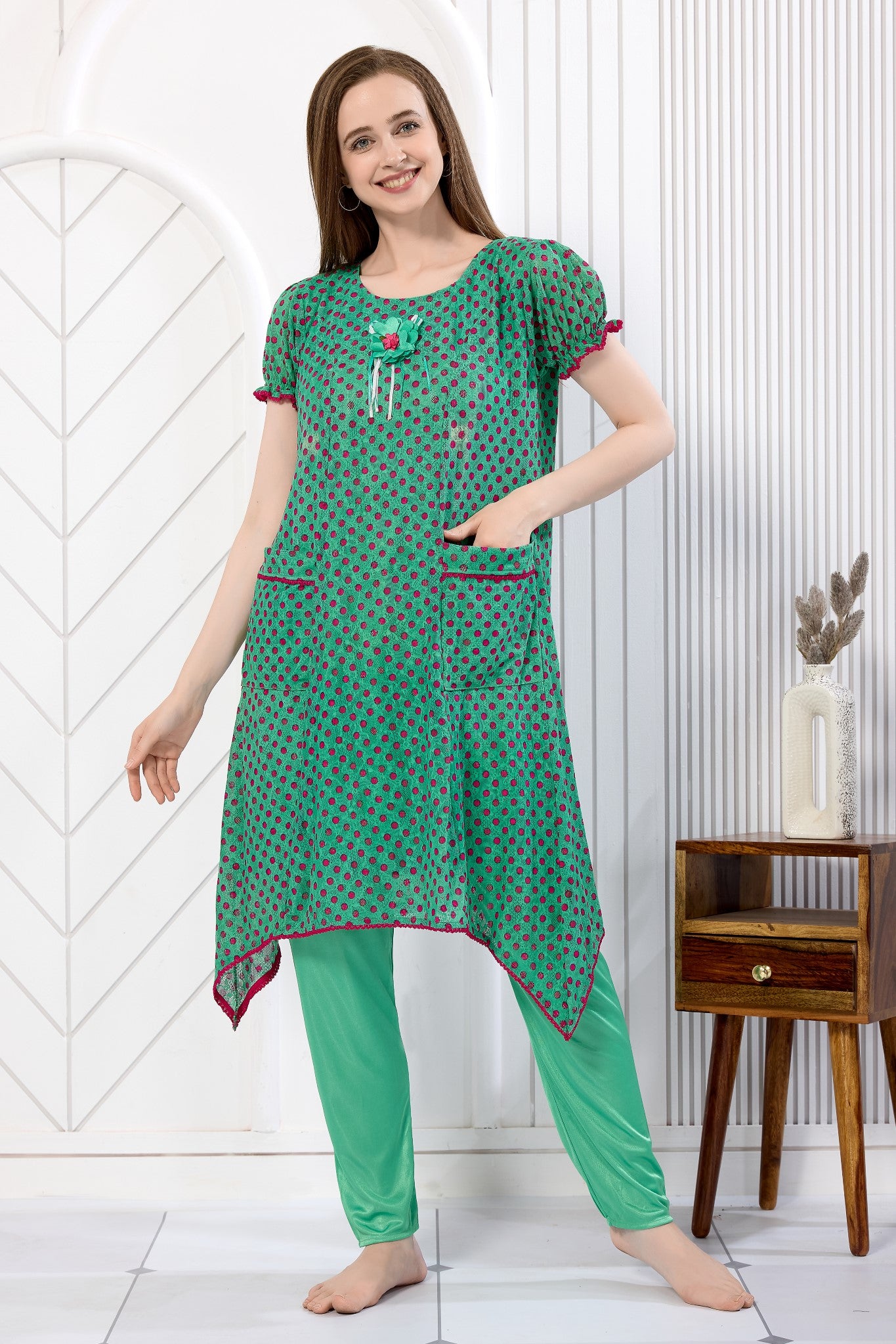 Women's Net Fancy Night Suit