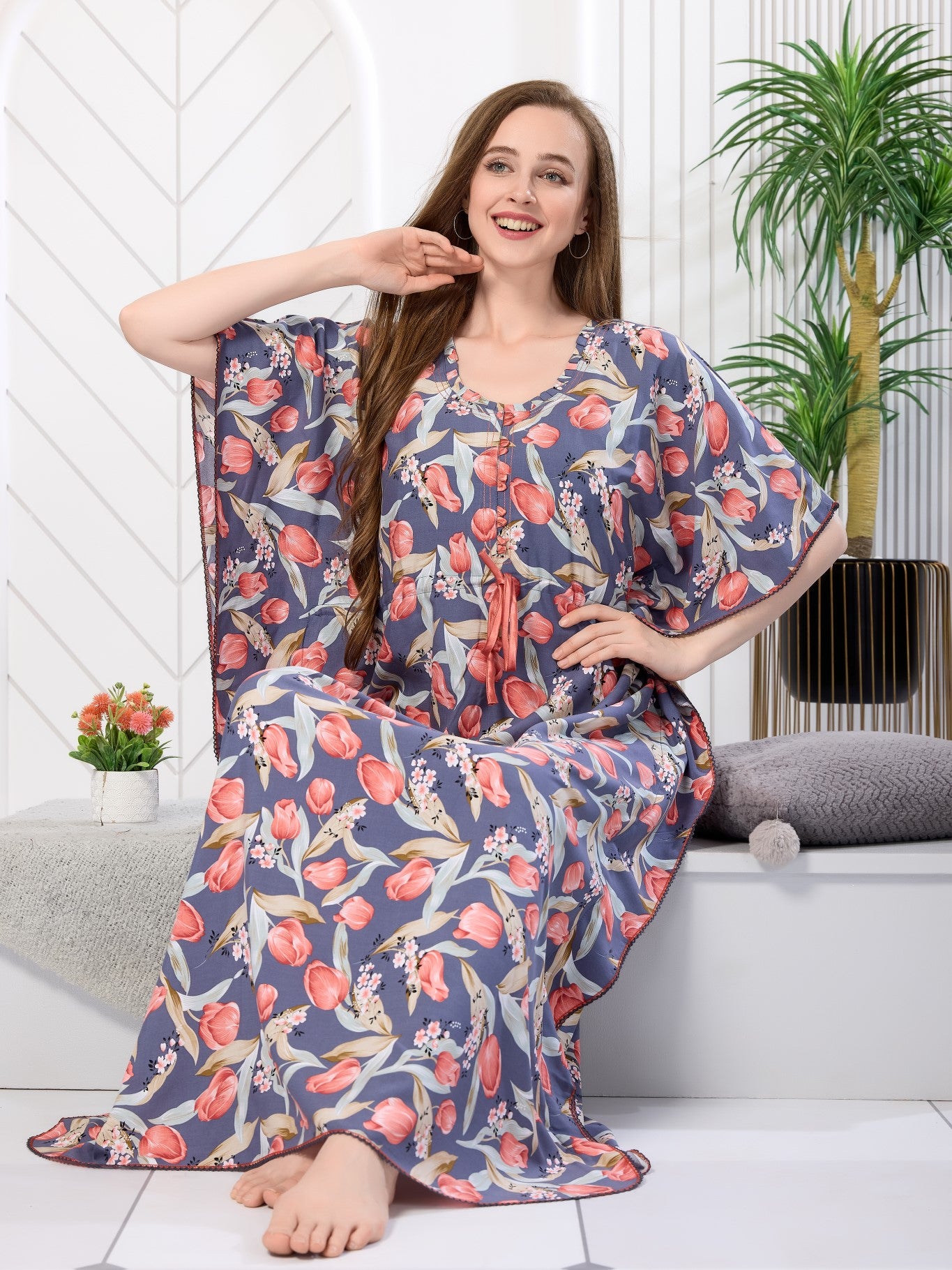 Flower Print Kaftan