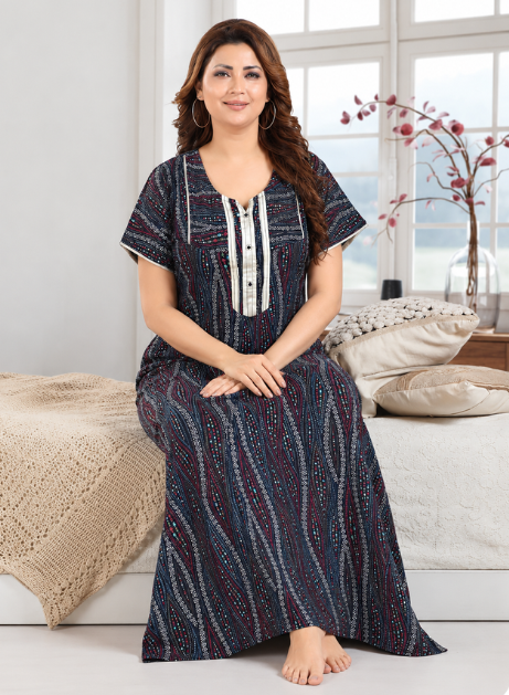 Women's Rayon Printed Nighty | Available in 4 Color