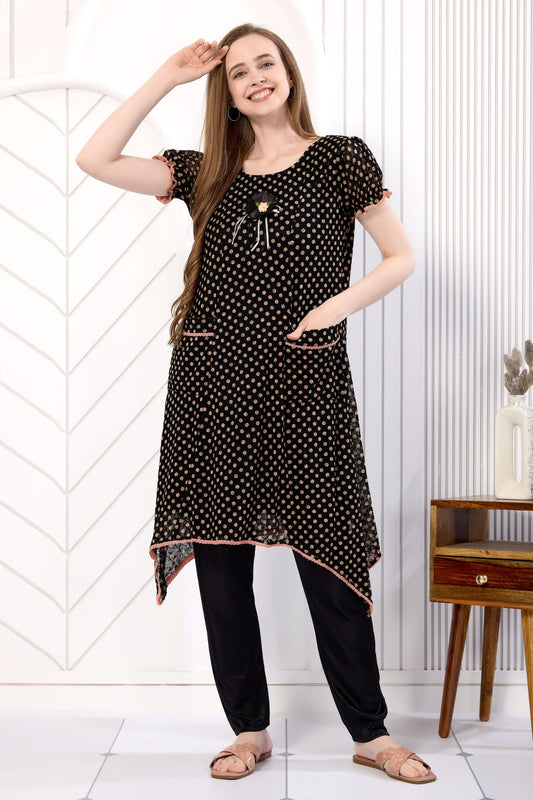 Women's Net Fancy Night Suit