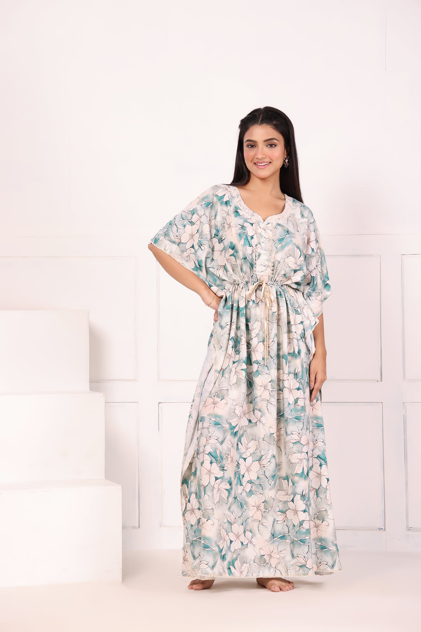 Flower Print Kaftan