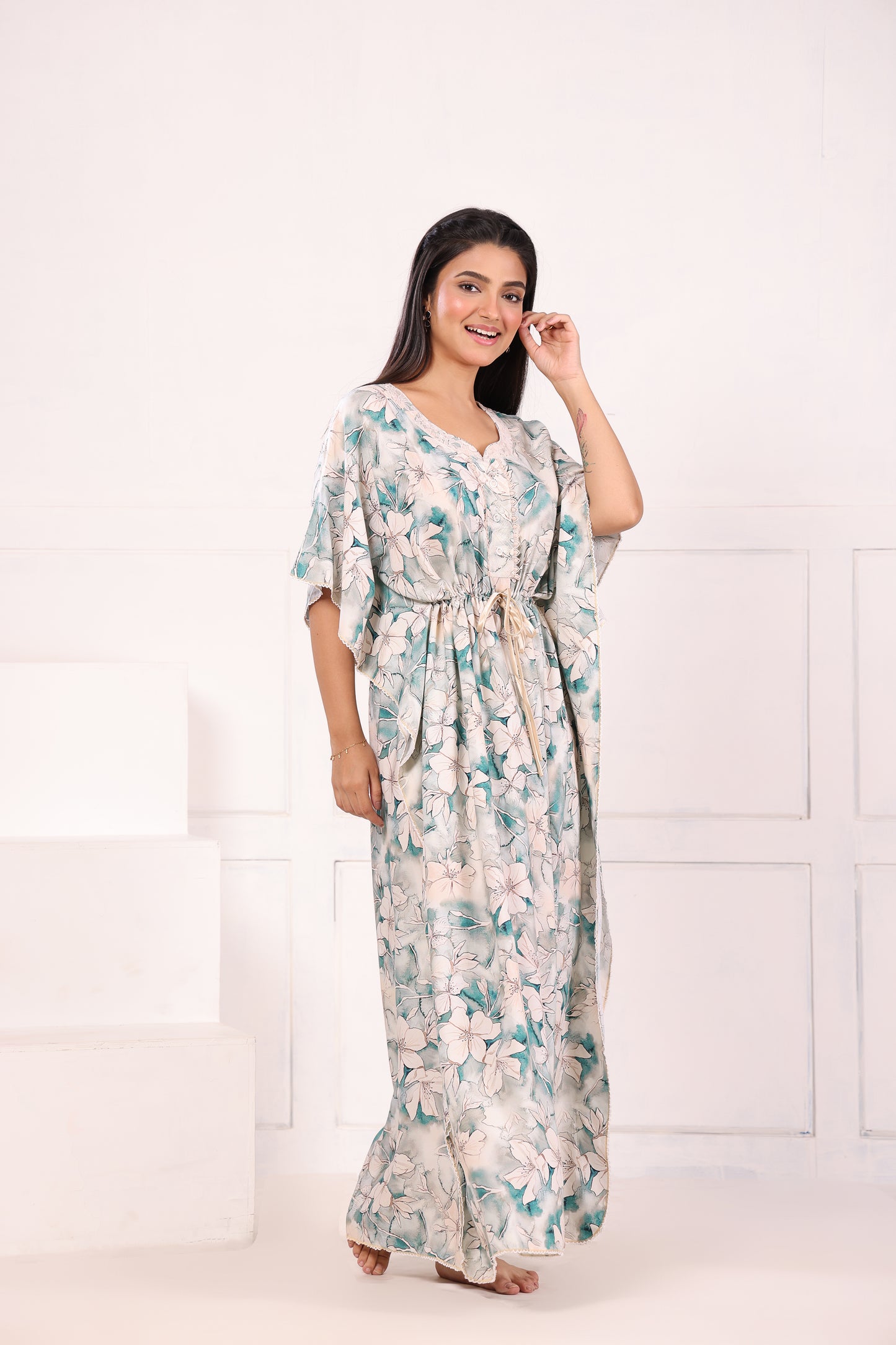 Flower Print Kaftan